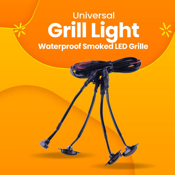 Universal Grill Light Waterproof Smoke Led Grille Amber Lights 4 Pcs
