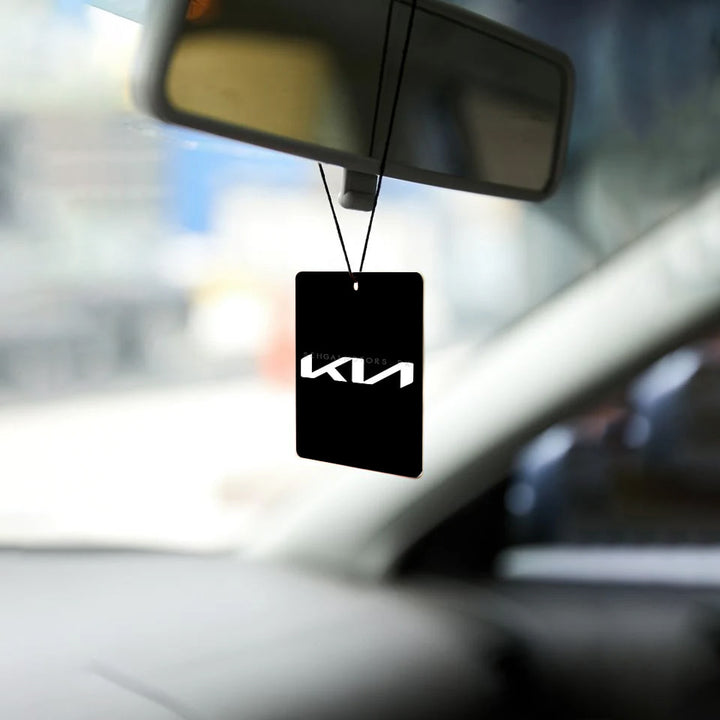 KIA Car Branded Perfume Card Hanging Car Fresheners - Black