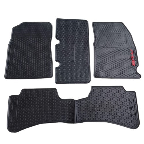 Honda BRV Custom Fit PVC Rubber Floor Mat Black 4 Pcs 2017-2021