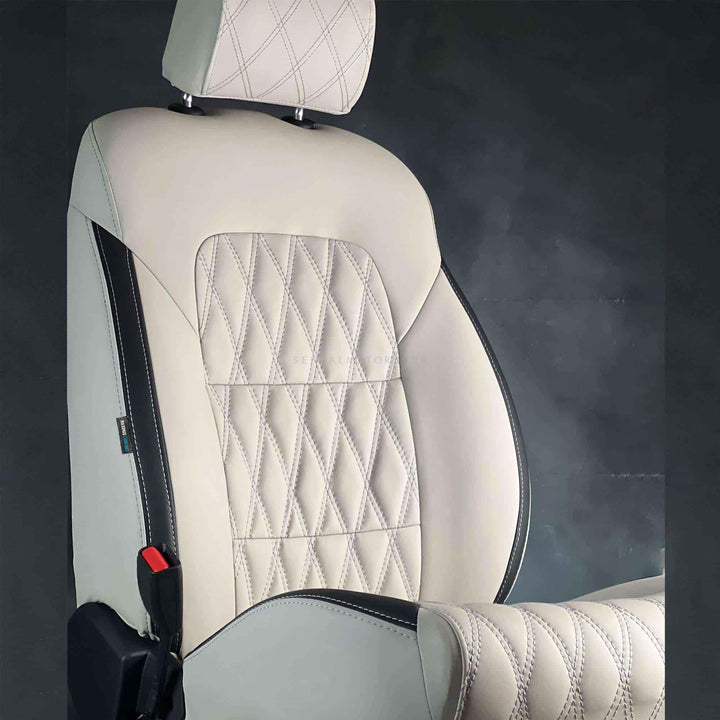 Toyota Yaris Diamond Cut Beige Black Seat Covers - Model 2020-2021