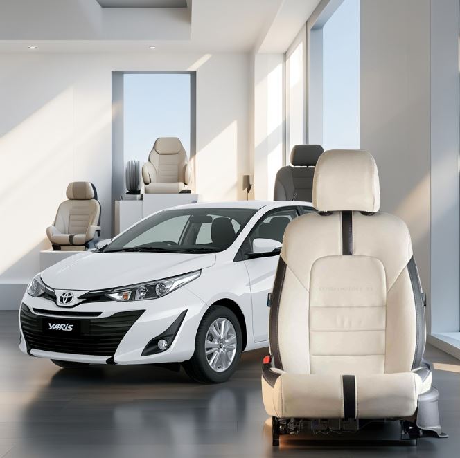 Toyota Yaris Type R Beige Black Seat Covers - Model 2020-2021