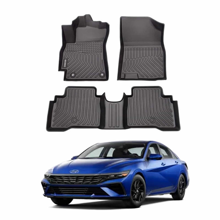 Hyundai Elantra Hybrid TPE Floor Mat Black 3 Pcs 2025-2026