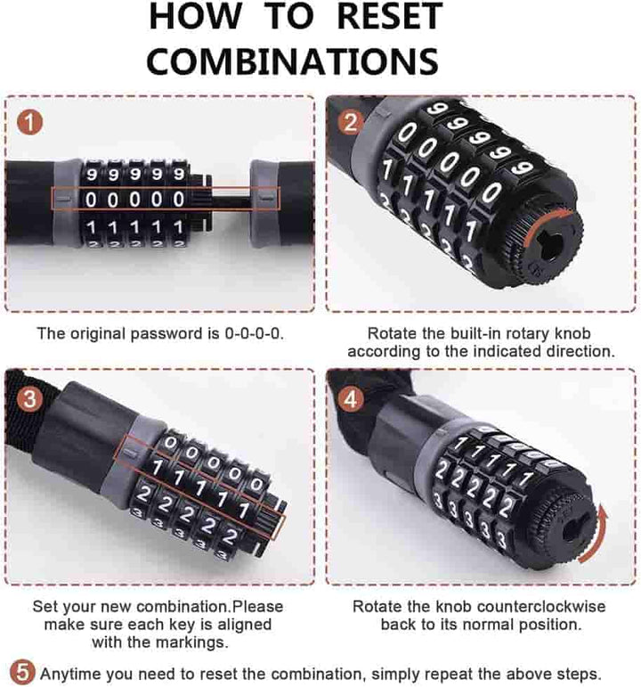 Bike And Motorcycle Security Password Lock