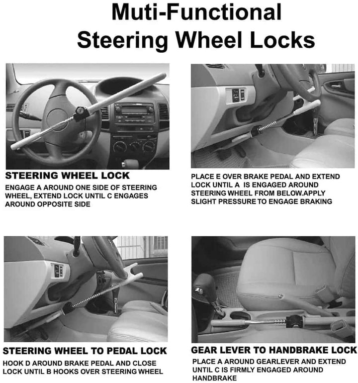 Steering and Steering to Clutch Multi Function Lock For Steering And Clutch Anti Theft - Multi