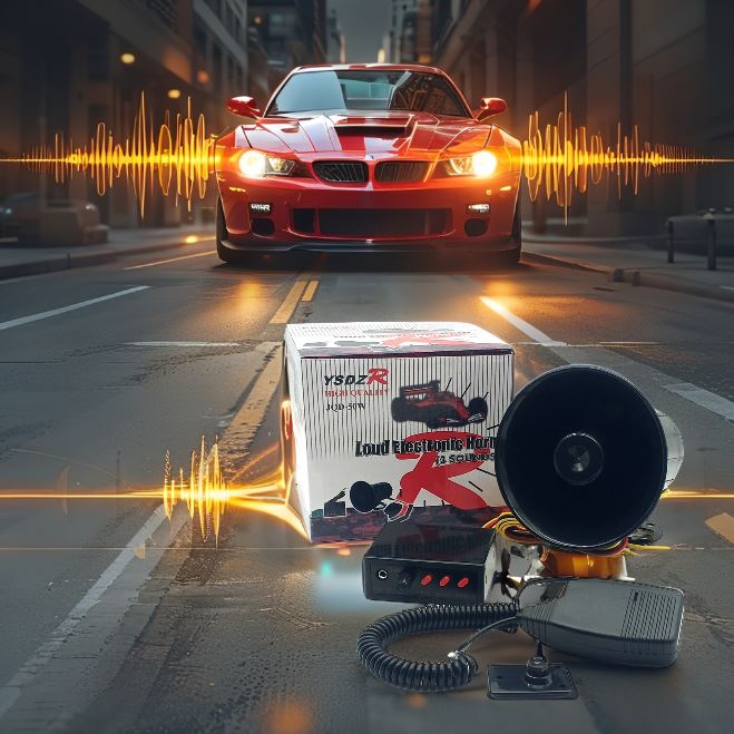 Loud Electric Police Siren 3 Sounds Horn with Mic 50w