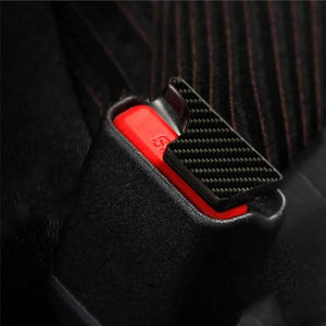 Universal Car Seat Belt Clips Carbon Fiber Black Pair