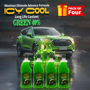 Maximus Ultimate Advance Formula ICY Cool Coolant Green 40% Pack Of 4 - - Long Life Coolant