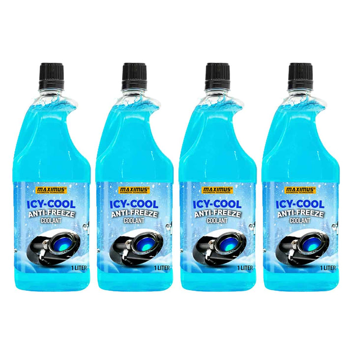 Maximus ICY Cool Anti Freeze Coolant Ice Blue 50% - 1L Pack Of 4