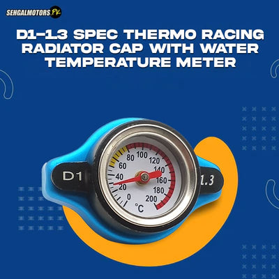 D1-1.3 Spec Thermo Racing Radiator Cap with Water Temperature Meter