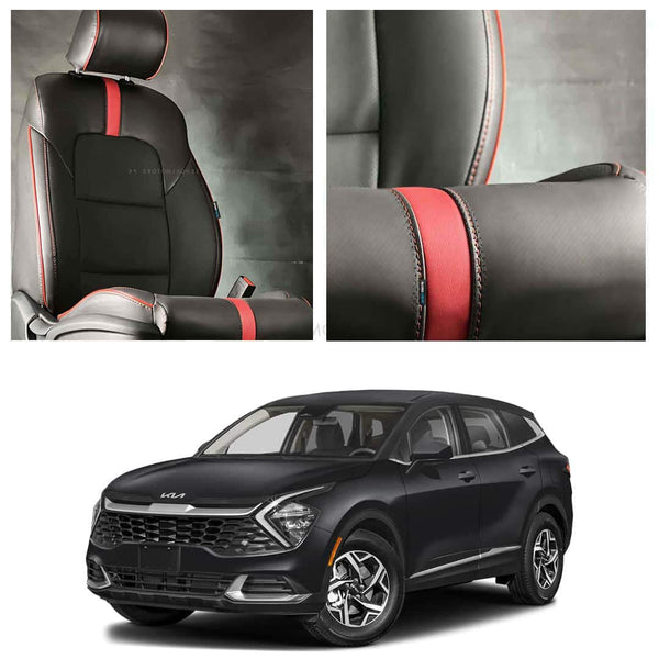 KIA Sportage Type R Black Red Seat Covers