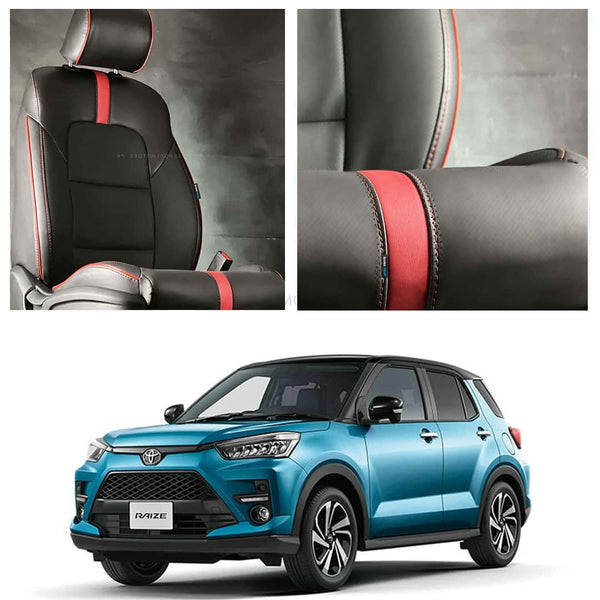 Toyota Raize Type R Black Red Seat Covers