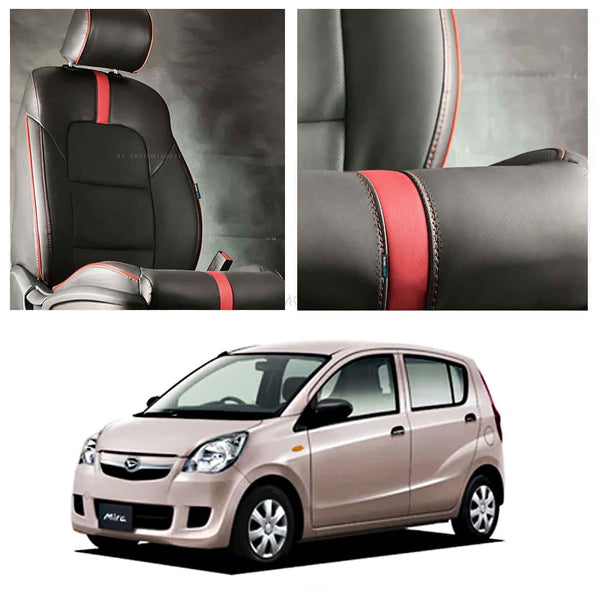 Buy Daihatsu Mira Type R Black Red Seat Covers -2006-2021