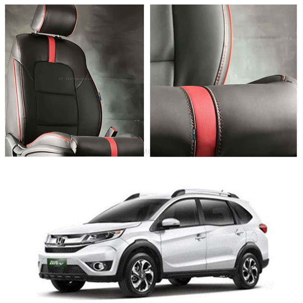Honda BRV Type R Black Red Seat Covers 7 Seater 2017-2021