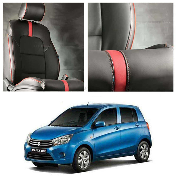 Suzuki Cultus Type R Black Red Seat Covers - Model 2017-2021