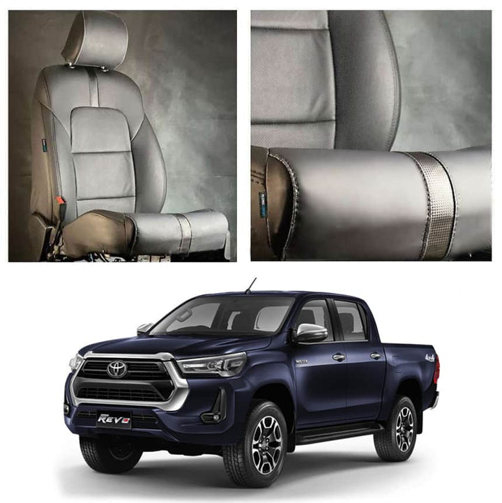 Toyota Hilux Revo/Rocco Type R Black Black Seat Covers