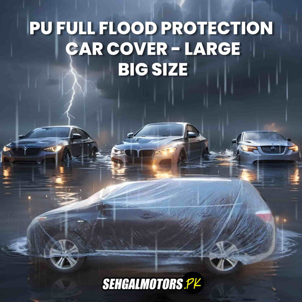 PU Full Flood Protection Car Cover - Large Big SIZE