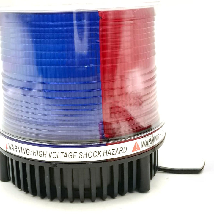 Police Car Roof Revolving Magnet Flasher LED 12V 10.5x11.5cm Red Blue