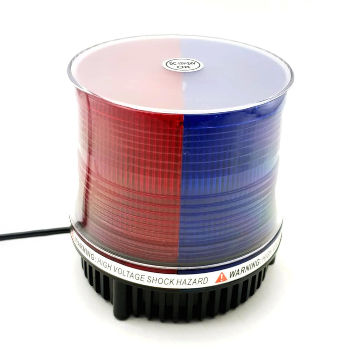 Police Car Roof Revolving Magnet Flasher LED 12V 10.5x11.5cm Red Blue