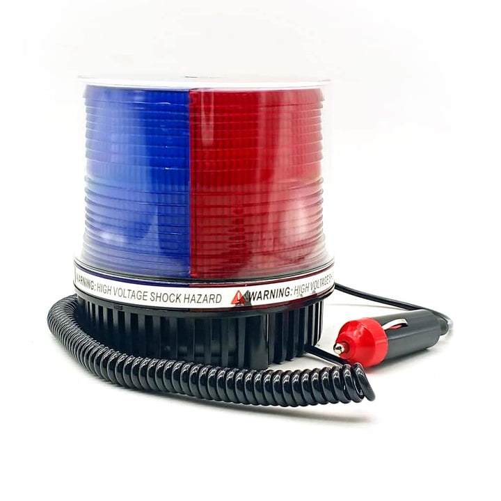 Police Car Roof Revolving Magnet Flasher LED 12V 10.5x11.5cm Red Blue