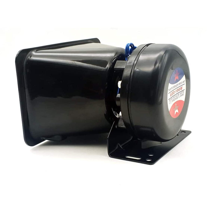 Loud Electric Police Siren 6 Sounds Horn with Mic 100W