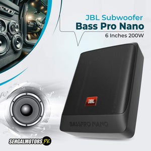 JBL Bass Pro Nano 6 Inches 200W Subwoofer - Genuine - Ultra-Compact Under Seat System