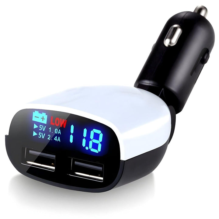 LED Dual USB Mobile Car Mobile Charger - 3.4 A