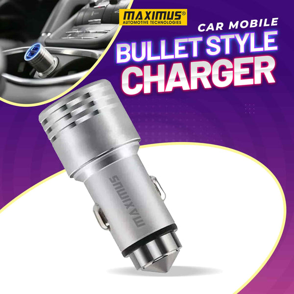 Maximus Bullet Style 3.1A Car Mobile Charger Random Color