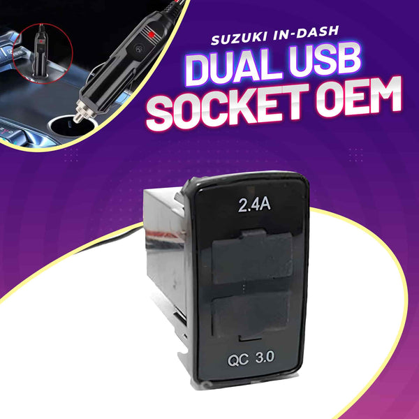 Suzuki In-Dash Dual USB Socket OEM Quality For Mobile Fast Charge