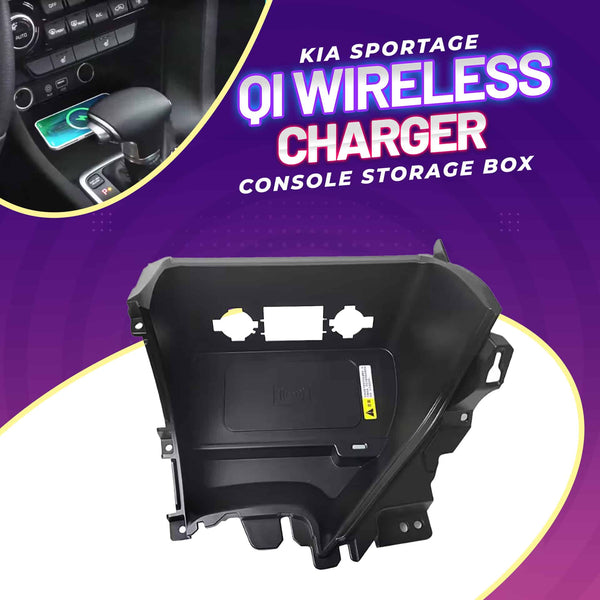 KIA Sportage Console Storage Box Qi Wireless Charger - Model 2016-2024