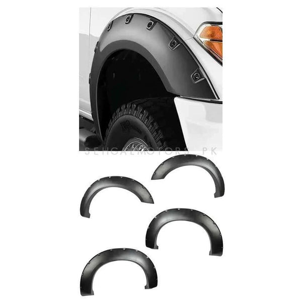 Car Side Fender Flare Extension Universal Black - 4 Pieces