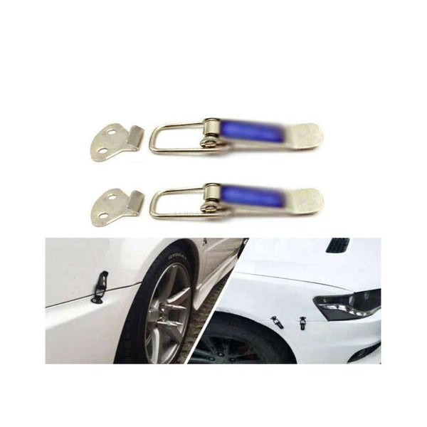 Car Chrome & Blue Fender Clips