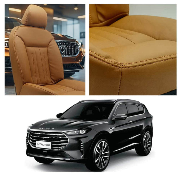 Jetour X70 Plus Audi Design Brown Seat Covers 2025-2026