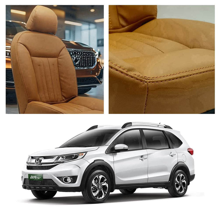 Honda BRV Audi Design Brown Seat Covers 7 Seater