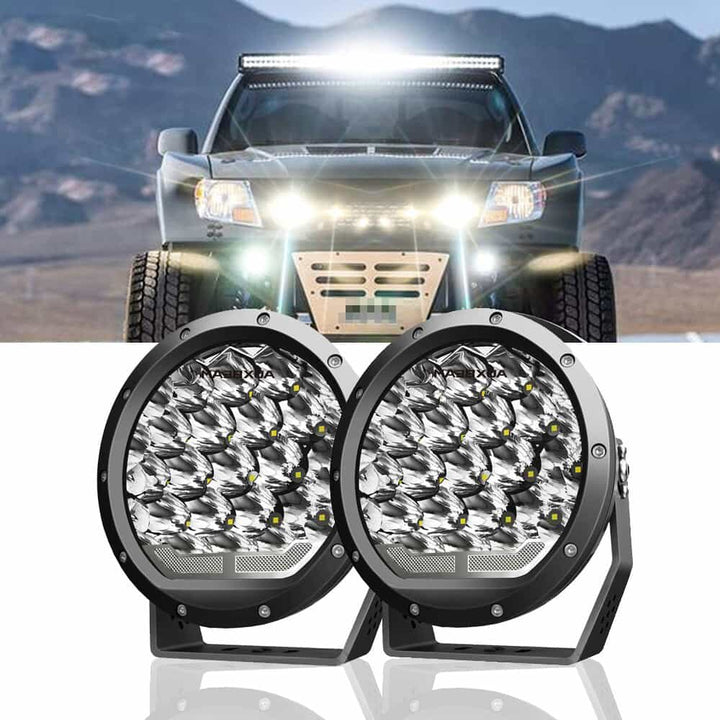 Jeep Fog Lamps Bumper Light Black Large Pair