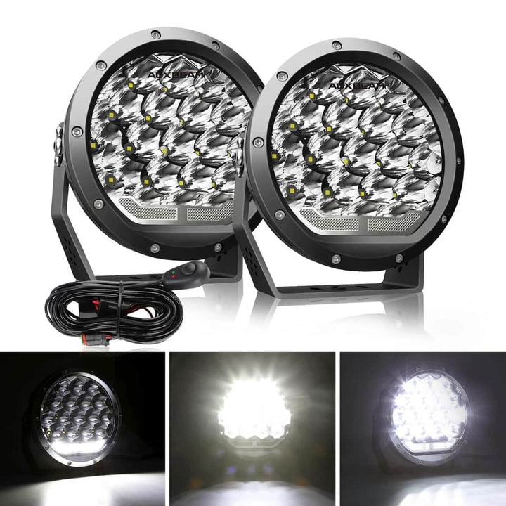 Jeep Fog Lamps Bumper Light Black Large Pair