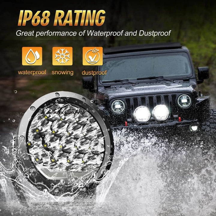 Jeep Fog Lamps Bumper Light Black Large Pair