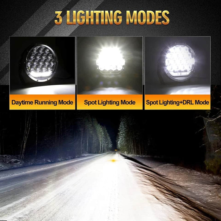 Jeep Fog Lamps Bumper Light Black Large Pair