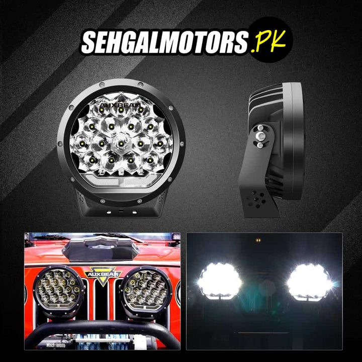 Jeep Fog Lamps Bumper Light Black Large Pair