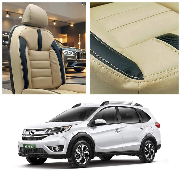 Honda BRV Hockey Design Beige Black Seat Covers