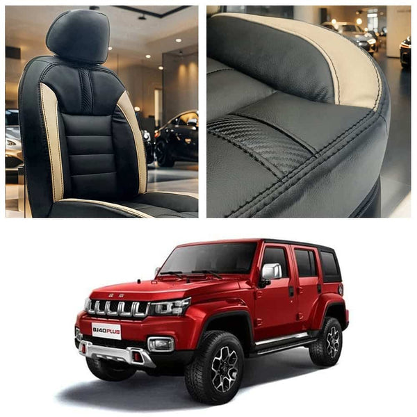 BAIC BJ40 Hockey Design Black Beige Seat Covers