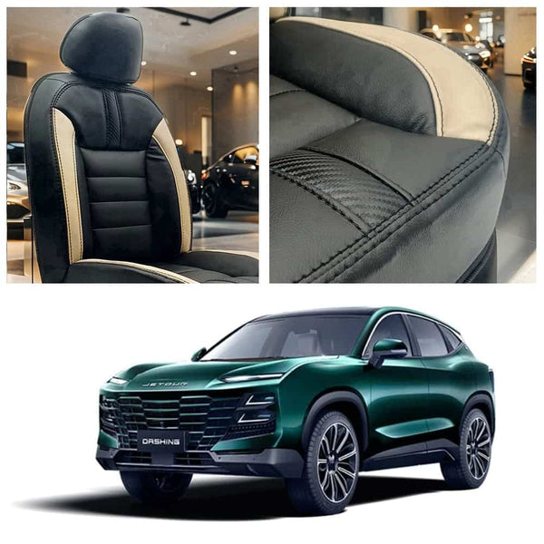 Jetour Dashing Hockey Design Black Beige Seat Covers 2025-2026