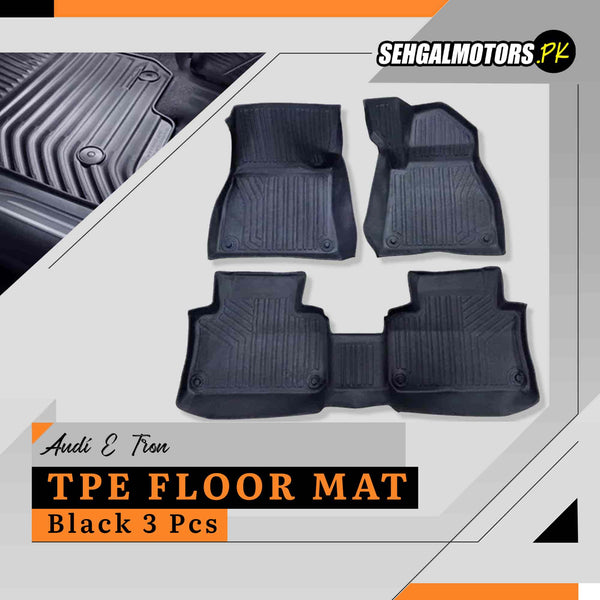 Audi E Tron TPE Floor Mat Black 3 Pcs