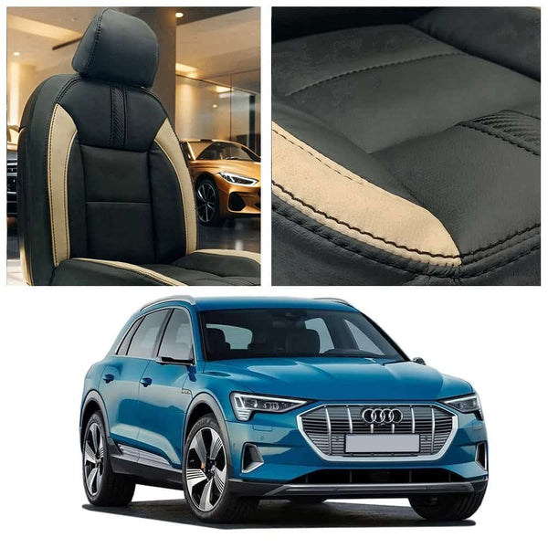 Audi E Tron Type R Black Beige Seat Covers