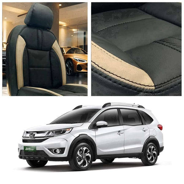 Honda BRV Type R Black Beige Seat Covers 7 Seater
