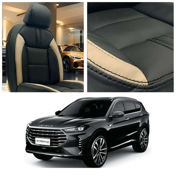 Jetour X70 Plus Type R Black Beige Seat Covers 2025-2026