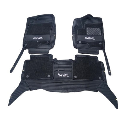 Haval Jolion 10D Lining Floor Mats Black With Black Grass