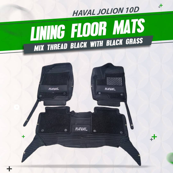 Haval Jolion 10D Lining Floor Mats Black With Black Grass