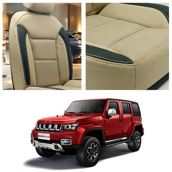 BAIC BJ40 Breathable Beige Black Seat Covers