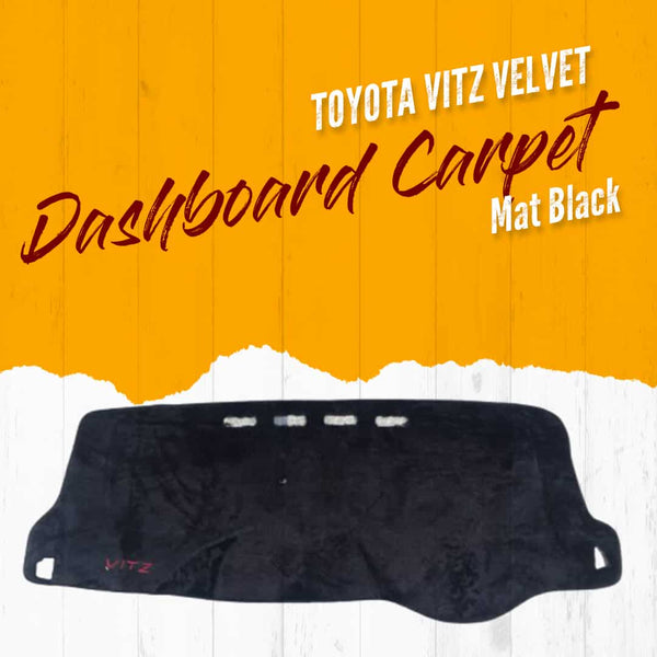 Toyota Vitz Velvet Dashboard Carpet Mat Black 2018-2020