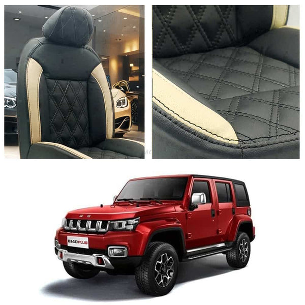 BAIC BJ40 Diamond Cut Black Beige Seat Covers